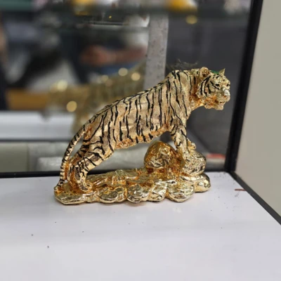 Golden Tiger Sculpture